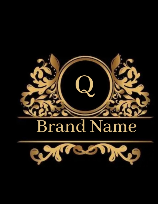 Gold letter logo Flyer (US Letter) template