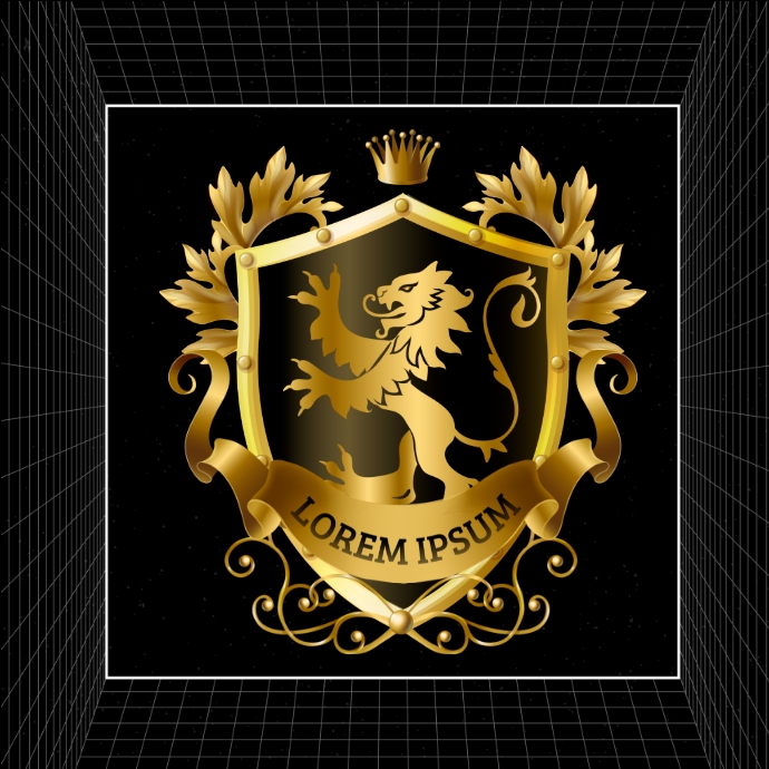 Gold Lion Template 徽标