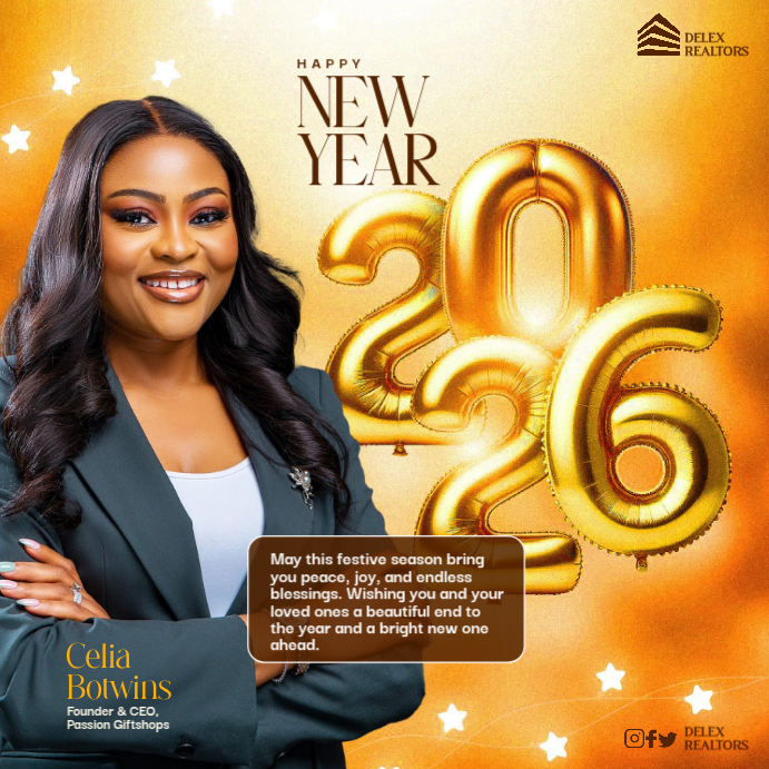 Gold Maximalist 3D Welcome to 2026 New Year for Social Media Template ...