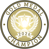 Gold Medal Cup Winner Award Badge Logo Maker Online template