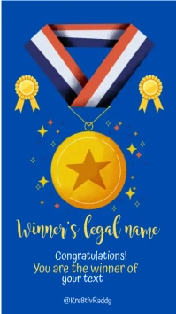 Gold Medal Digital Display (9:16) template