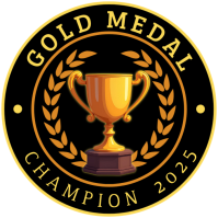 Gold Medal Wreath Badge Icon Logo Medal Template