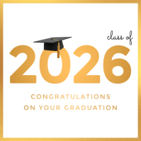 Gold Modern & Minimal Graduation Celebration Card Instagram Post Iphosti le-Instagram template