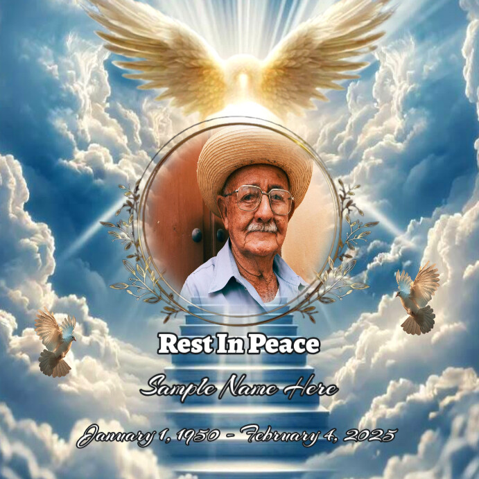 Copy of Gold Modern & Minimal Rest In Peace Template | PosterMyWall