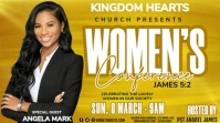 Gold Modern & Minimal Women's Day Church Conference Digital Display (16:9) template