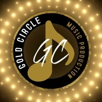 Gold Music Note Circle Video Logo Maker Logotipo template