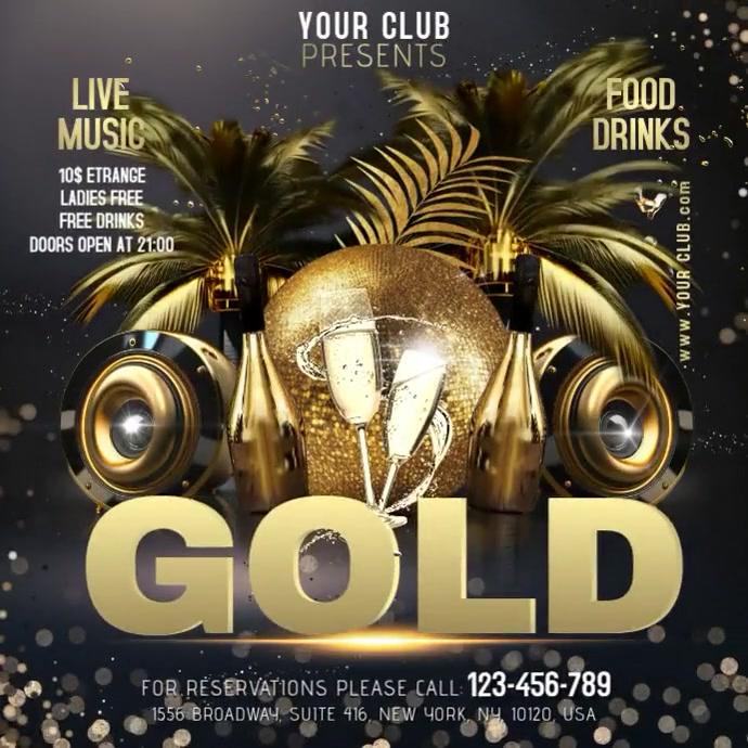 Gold Night Template | PosterMyWall