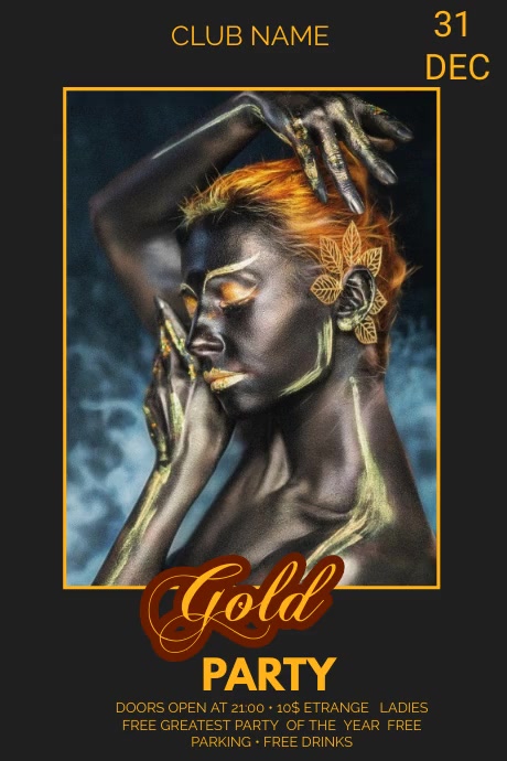 Copy of Gold Party Display | PosterMyWall
