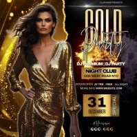 GOLD PARTY NIGHT Instagram Post template