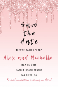 1 0 Save The Date Customizable Design Templates Postermywall