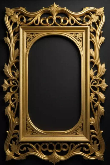 Gold Frame For Topic Gold photo frame Template | PosterMyWall