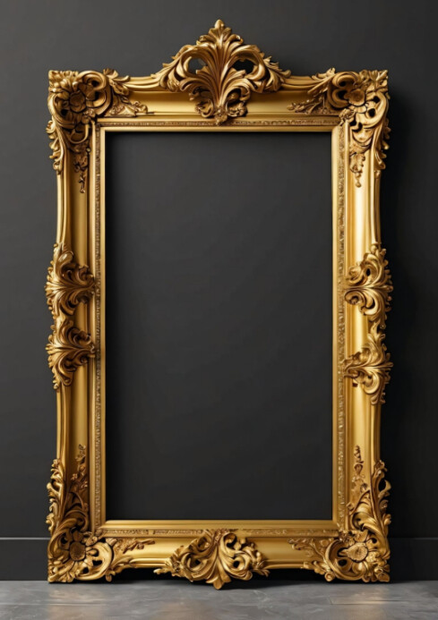Gold Photo Portrait Design Template | PosterMyWall