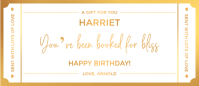 Gold Printable Surprise Holiday Ticket Gift Design Envelopes template