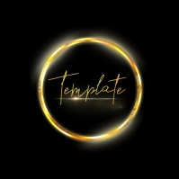 gold ring logo design template free circle Square (1:1)