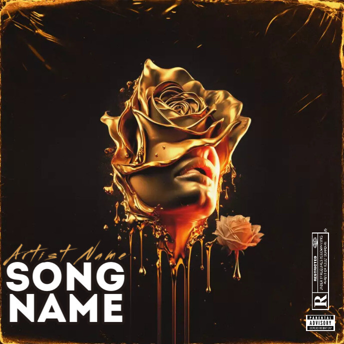 gold rose Album Cover art trap mixtape rap Template | PosterMyWall