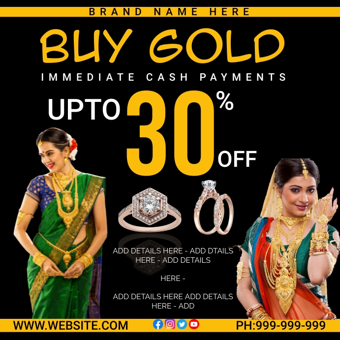 Gold sale special offer template | PosterMyWall