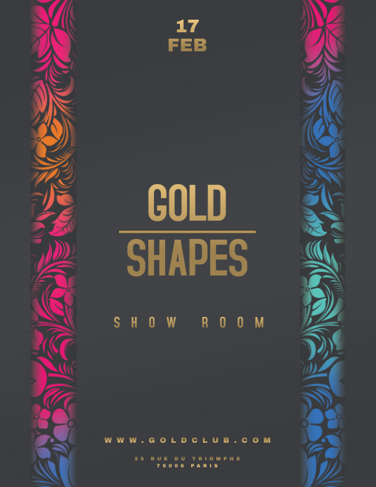 Gold Formen Flyer Vorlagen Vorlage Postermywall