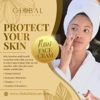 Gold Skincare Square Video สี่เหลี่ยมจัตุรัส (1:1) template