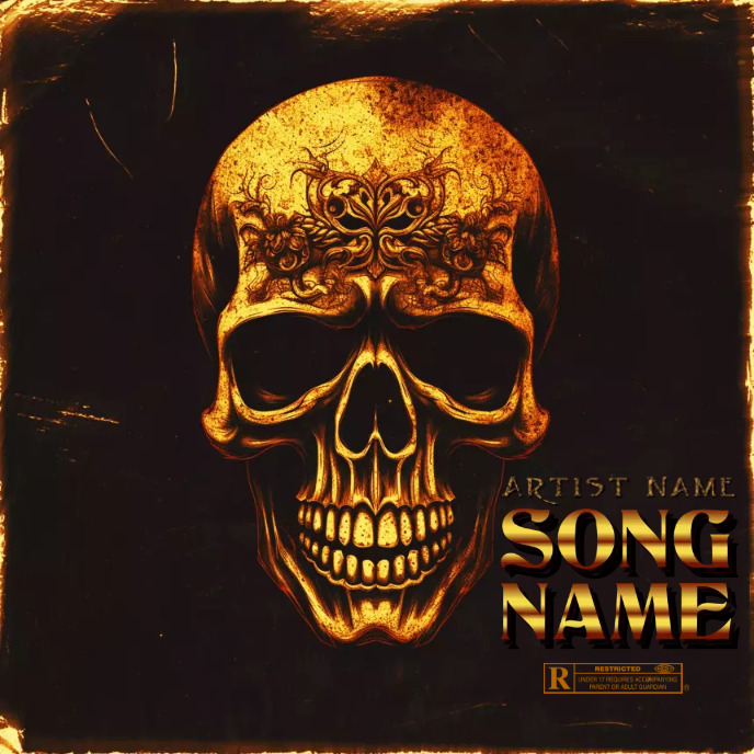 Gold skolet Cover music Album trap mixtape Template | PosterMyWall