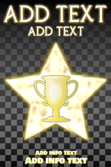gold trophy and star - template Poster