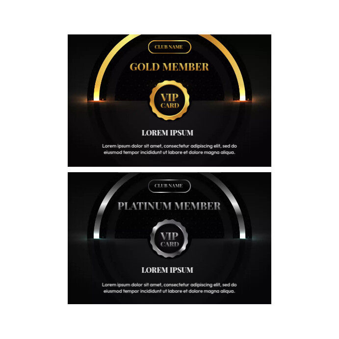 Vip Gold Post Gold VIP Card Template | PosterMyWall