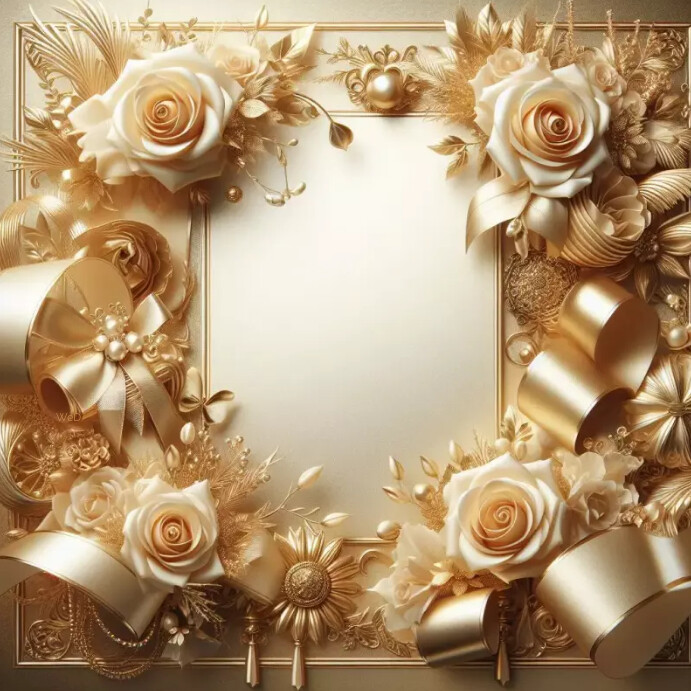 Gold Wedding Card Template PosterMyWall gold-wedding-card-template-postermywall