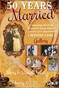 customizable design templates for wedding anniversary postermywall 50th wedding anniversary flyers
