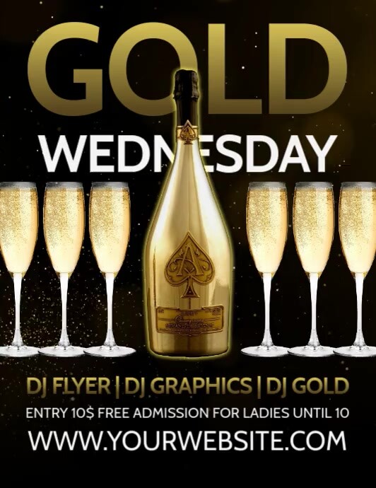 Copy of Gold Wednesday Party | PosterMyWall
