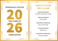 White Graduation Program A4 Template