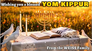 Laranja Yom Kippur Greeting Display digitale Template