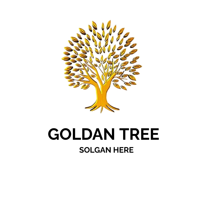 goldan tree Logo template