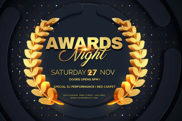 Copy of Golden Award Banner | PosterMyWall