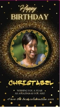 Golden Birth Celebration Wish Instagram Reel Instagram-Reel template