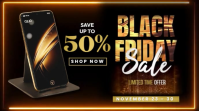 Golden Black Friday Mobile Phone Sale YouTube Duimnael template