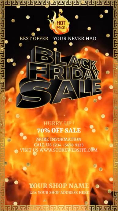 golden Black Friday Sale , hot price Instagram Story template