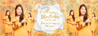 Golden Bloom: Maria’s 18th Bash Couverture Facebook template
