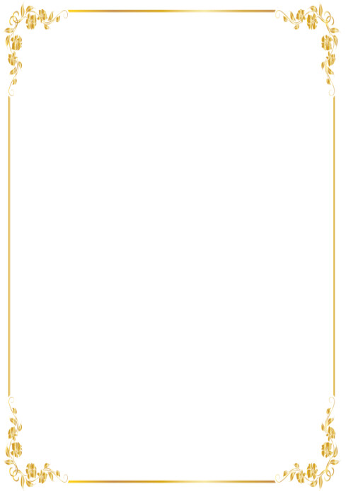 Golden Border Normal Golden Border Design Template Golden Border Design Stock Illustrations