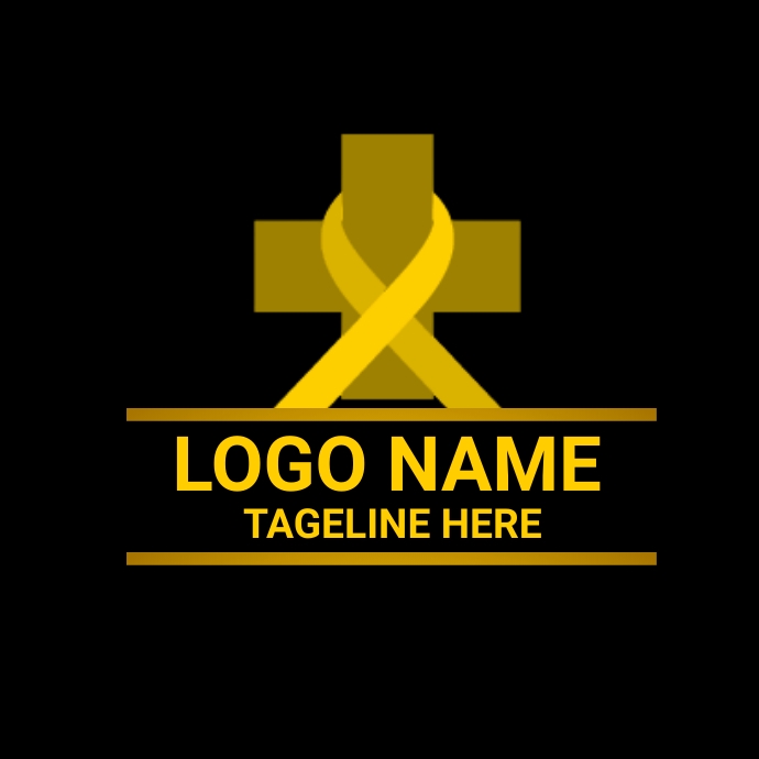 golden breast cancer awareness logo template