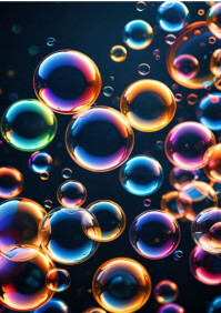 Abstract Bubbles Design Posters Template | PosterMyWall