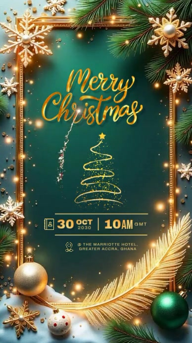 GOLDEN CHRISTMAS CELEBRATION REEL template