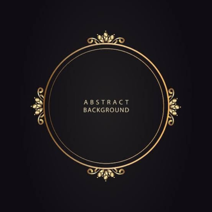 Round Golden Design Golden Round Frame Design