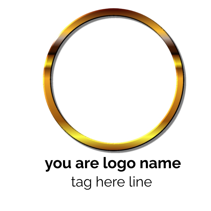 Layout Logo Round Gold R Logo Circle Design Gold