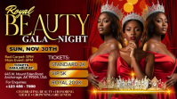 Golden Crown Glamour Night Showcase YouTube Thumbnail template