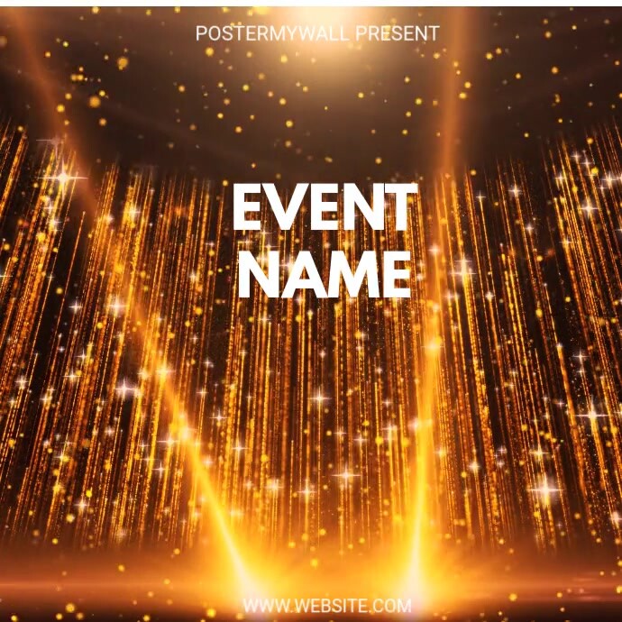 Golden Event name Instagram Post template