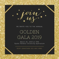 Golden Gala Party Invitation Template Instagram Post
