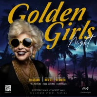 Golden Girls theme party ad template Instagram 帖子