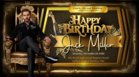 Golden Glam Birthday Invitation Miniatura na YouTube template