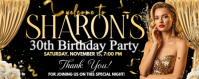 Golden Glam Sharon’s Birthday Bash Spanduk Twitch template