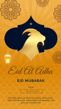 Golden goat Eid ul Adha Instagram story templ template