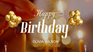 Brown Birthday Celebration Digitalt display Template